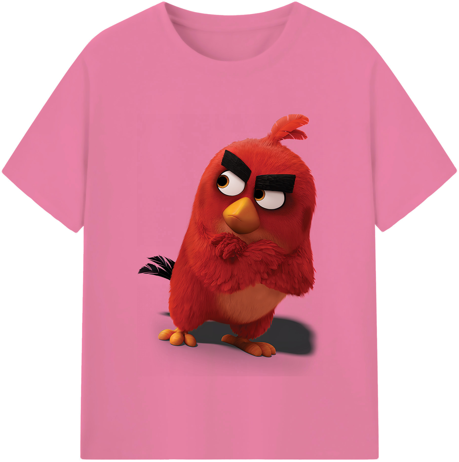 （画像用） Angry Birds アングリーバード 綿100％半袖Tシャツ（フロントプリント）
